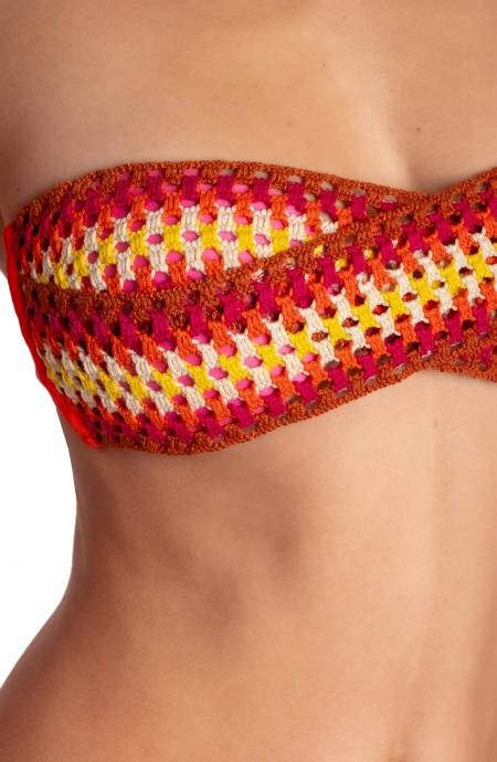 Pin Up Stars BIKINI FASCIA IMBOTTITA CON PASSAMANERIA CROCHET Sconto