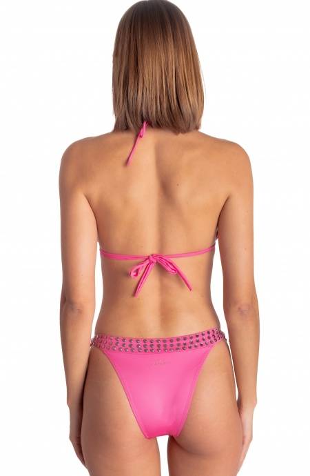 Pin Up Stars BIKINI TRIANGOLO IMBOTTITO CON CRISTALLI SPECCHIETTI Offerta