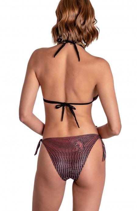 Pin Up Stars BIKINI TRIANGOLO IMBOTTITO LUREX STAMPA TIGER SUN Vendita Calda