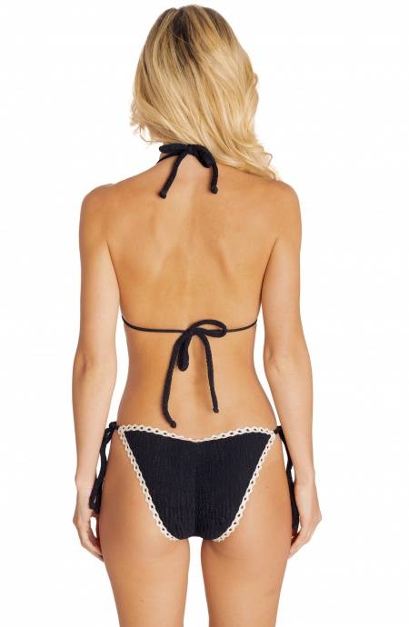 Pin Up Stars BIKINI TRIANGOLO IMBOTTITO GOFFRATO CON PASSAMANERIA TINTA UNITA I Più Venduti