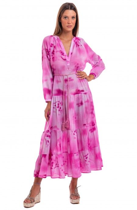 Pin Up Stars Caftano Maniche Lunghe Tie Dye Sottocosto