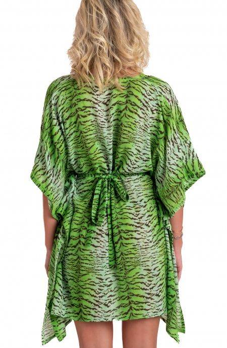 Pin Up Stars Poncho Mussola Di Viscosa Stampa Tigre Vendita Calda
