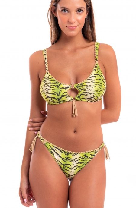 Pin Up Stars Bikini Brassiere Stampa Tigre Ricamo Punto Cavallo Saldi Di Fabbrica