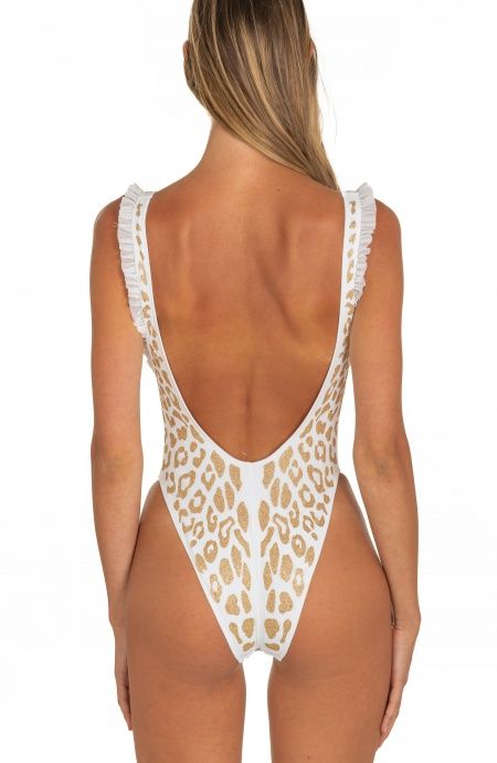 Pin Up Stars Costume Intero Olimpionico Maculato Lurex Nuova