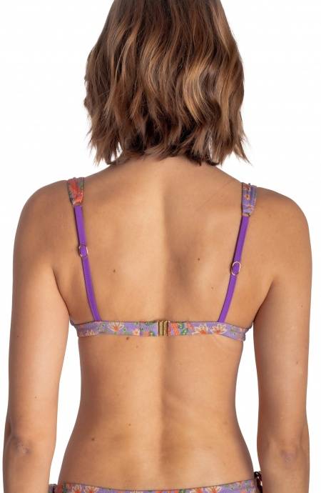 Pin Up Stars TOP BIKINI BRASSIERE CON ACCESSORIO STAMPA FLOWER BIRD Pezzi Unici