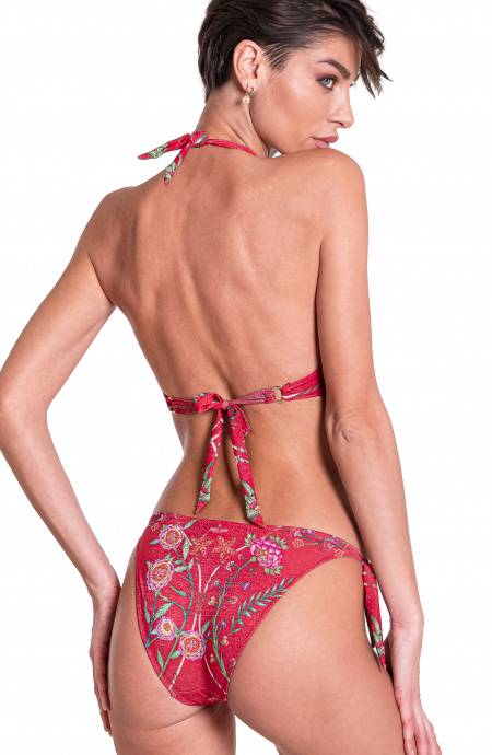 Pin Up Stars Bikini Brassiere Scollo Incrociato Slip Fiocchi Camaleonte Offerta