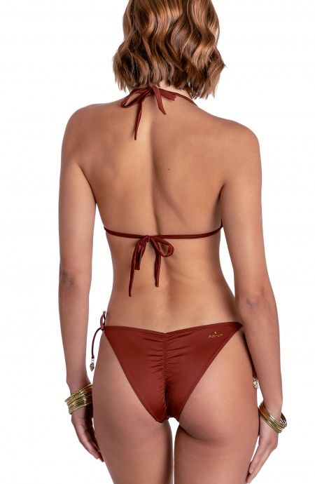 Pin Up Stars TOP BIKINI TRIANGOLO IMBOTTITO CON TASCHINO TINTA UNITA Saldi Di Fabbrica