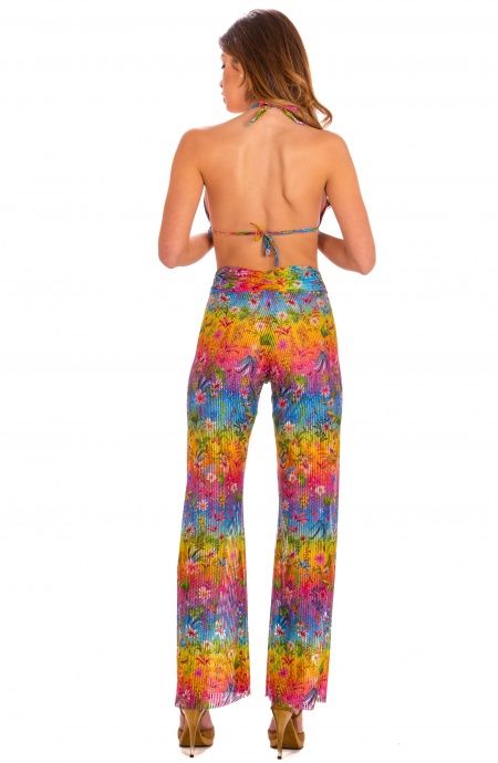 Pin Up Stars Pantalone Flower Rainbow Qualità Garantita