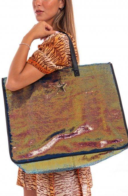 Pin Up Stars Shopping Bag Paillettes Tinta Unita Acquista Ora