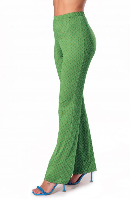 Pin Up Stars Pantalone in Jersey Stampa Squame Saldi