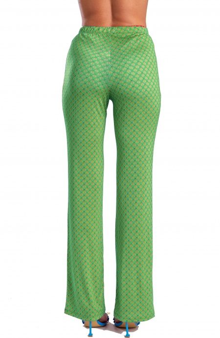 Pin Up Stars Pantalone in Jersey Stampa Squame Saldi