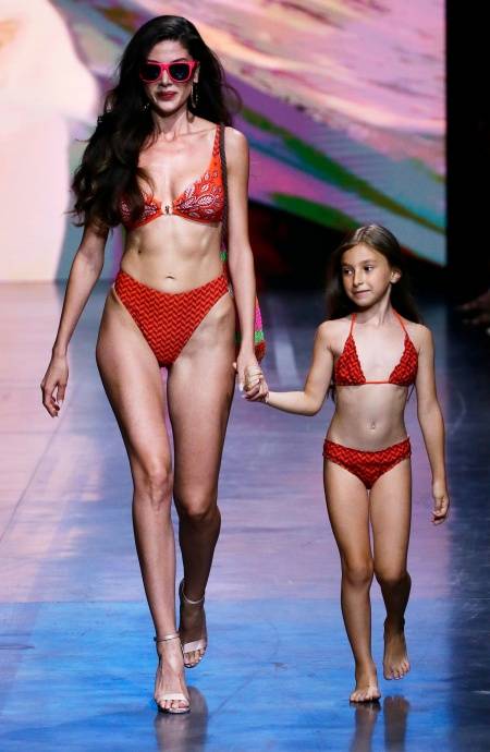 Pin Up Stars BIKINI TRIANGOLO SCORREVOLE ROUGE STAMPA SPIGHETTA BABY Qualità