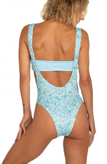 Pin Up Stars Costume Intero Con Fascia Stampa Provenzale Soddisfazione Garantita