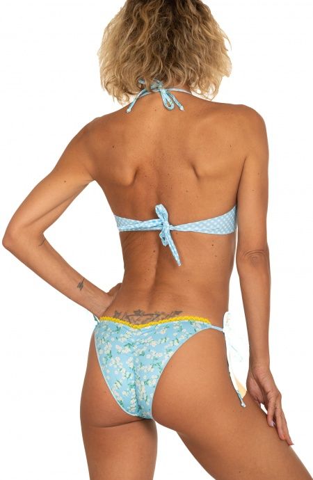 Pin Up Stars Bikini Balconcino Con Ferretto Slip Fiocchi Stampa Provenzale Negozi Online