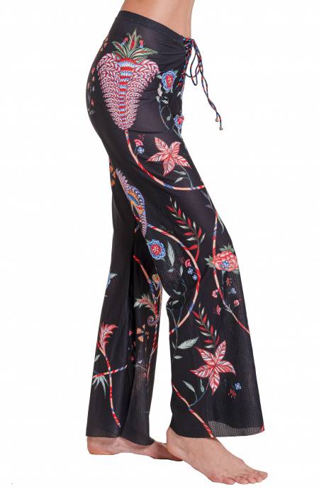 Pin Up Stars Pantalone Rete Stampa Camaleonte Nuovo