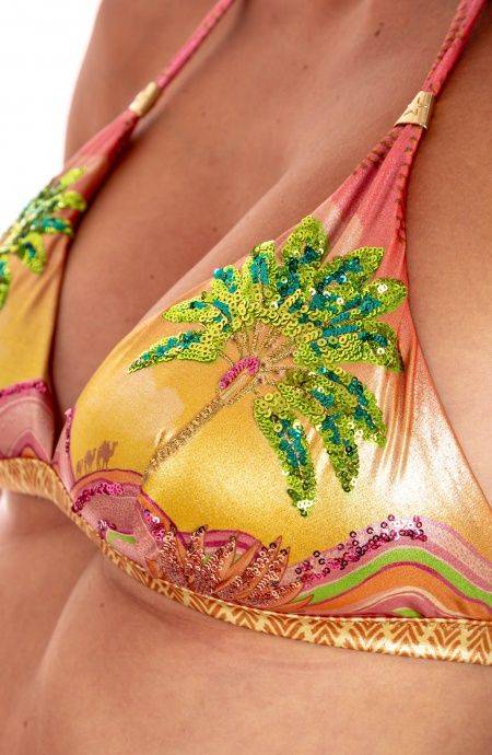 Pin Up Stars Bikini Brassiere Slip Lady Stampa Ricamo Paillettes Dune Novità