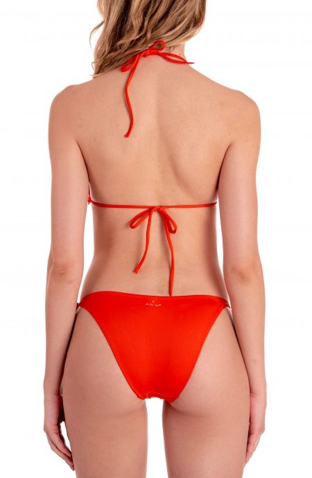 Pin Up Stars Bikini Triangolo Imbottito Slip Fiocchi Foglie Laser Tinta Unita Offerta migliore