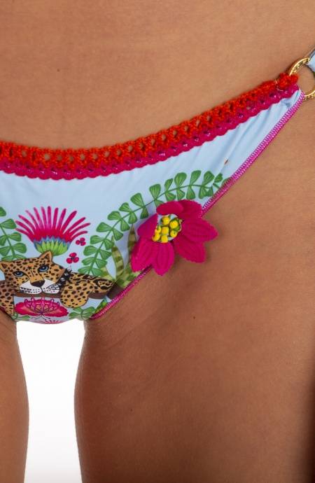 Pin Up Stars Bikini Triangolo Imbottito Slip Fiocchi Jungla Attitude Vendita Economica