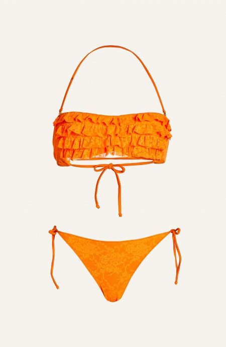 Pin Up Stars Bikini Fascia Slip Brasiliana Rouches Pizzo