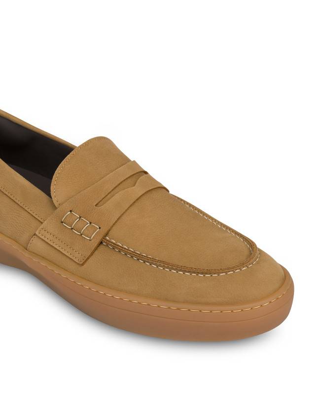 Pollini Mocassini In Nabuk Idro Hunter Cammello/cuoio Sottocosto