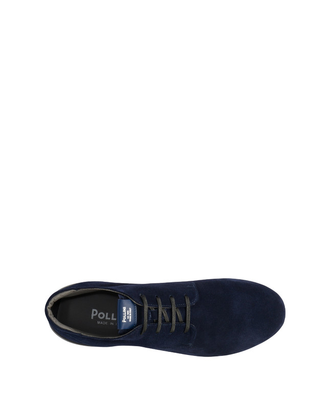 Pollini Desert Boot In Crosta Norfolk Blu Convenienza