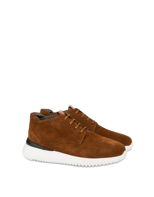 Pollini Desert Boot In Crosta Norfolk Cuoio Offerta