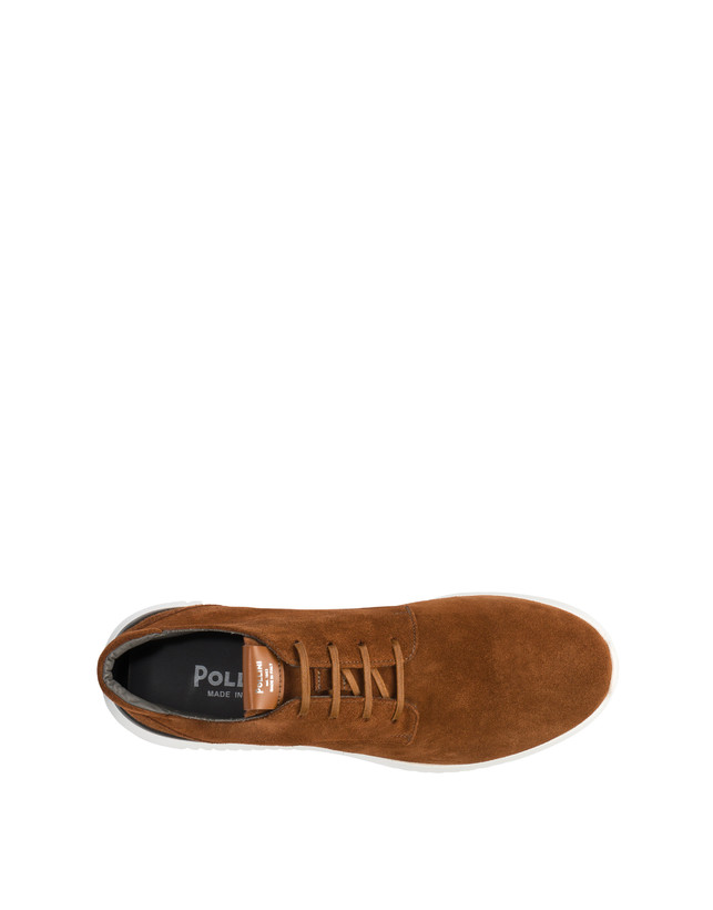 Pollini Desert Boot In Crosta Norfolk Cuoio Offerta