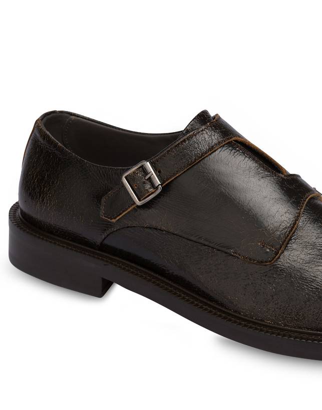 Pollini Monk Strap In Capra 1920 T.moro In Vendita