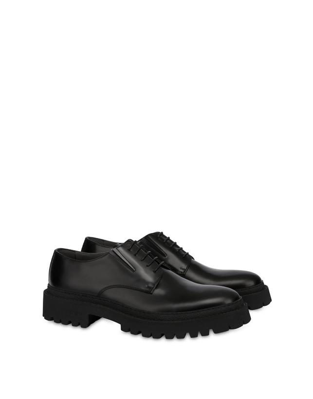 Pollini Derby In Vitello Abrasivato Royal Nero Saldi Di Fabbrica