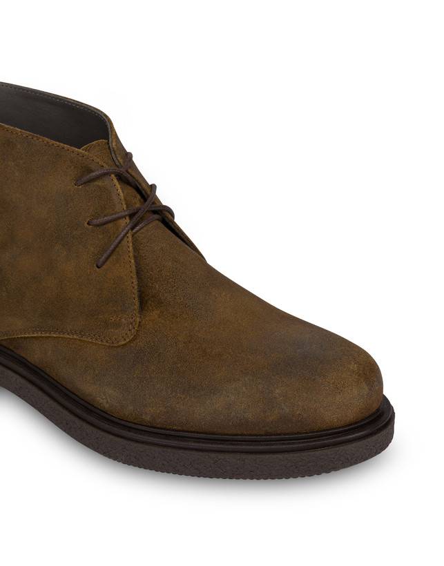 Pollini Desert Boot In Crosta Cerata Gentlemen's Club Fango Negozio