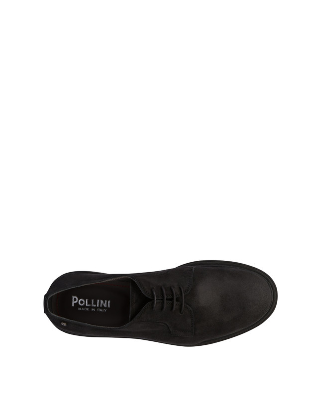 Pollini Derby In Crosta Cerata Gentlemen's Club Nero In Saldo