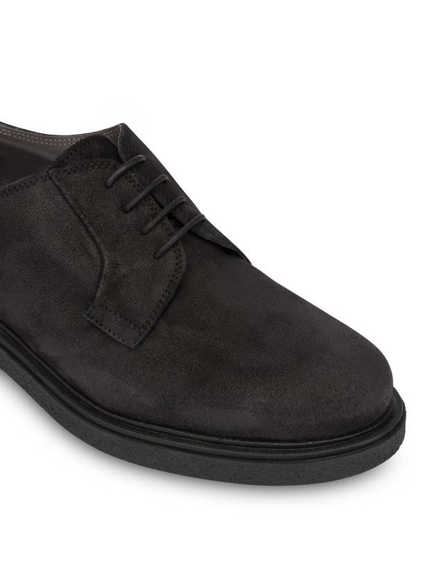 Pollini Derby In Crosta Cerata Gentlemen's Club Nero In Saldo