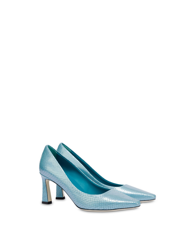 Pollini Décolleté Con Stampa Pitone Iridescente Cote D'azur Pool Italia