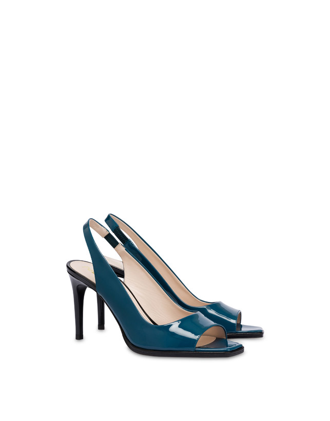 Pollini Slingback In Vernice Attitude Pavone/nero 2025