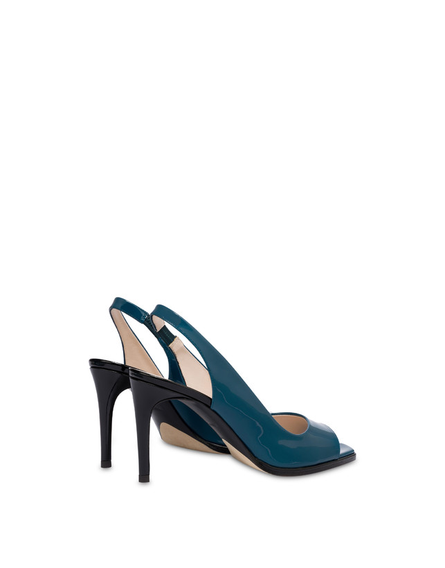 Pollini Slingback In Vernice Attitude Pavone/nero 2025