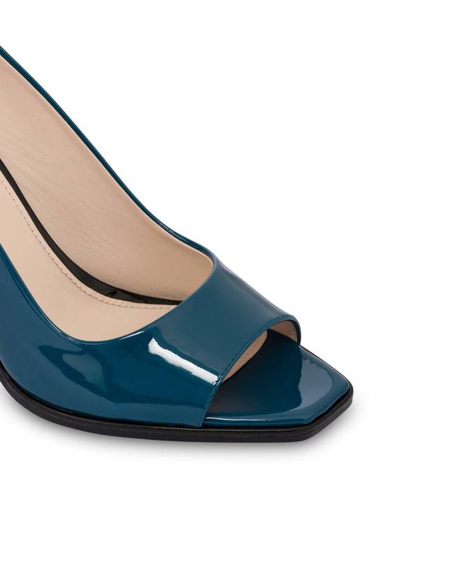Pollini Slingback In Vernice Attitude Pavone/nero 2025