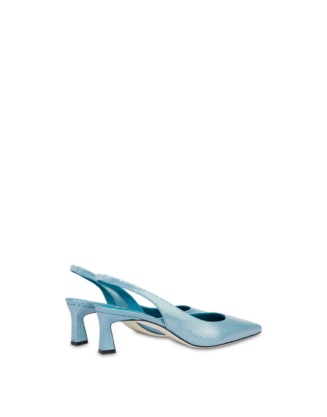 Pollini Slingback Con Stampa Pitone Iridescente Cote D'azur Pool Vendita