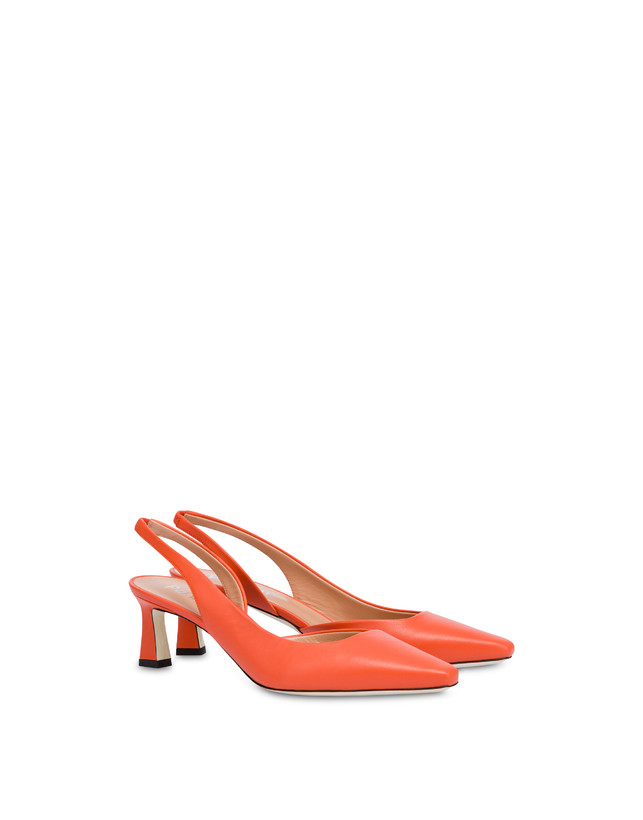 Pollini Slingback In Nappa Cote D'azur Coral Promozione