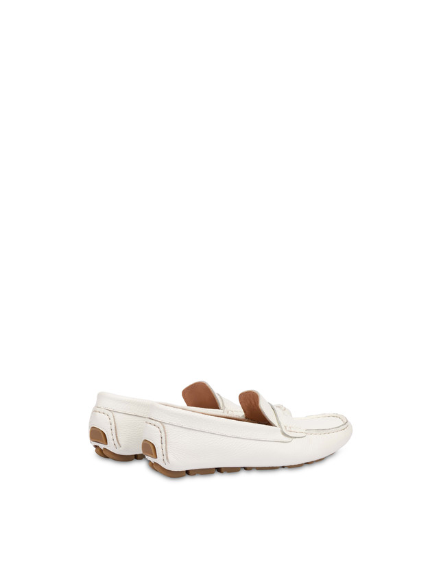 Pollini Mocassini Driver In Vitello Eazy Bianco Affare Del Giorno