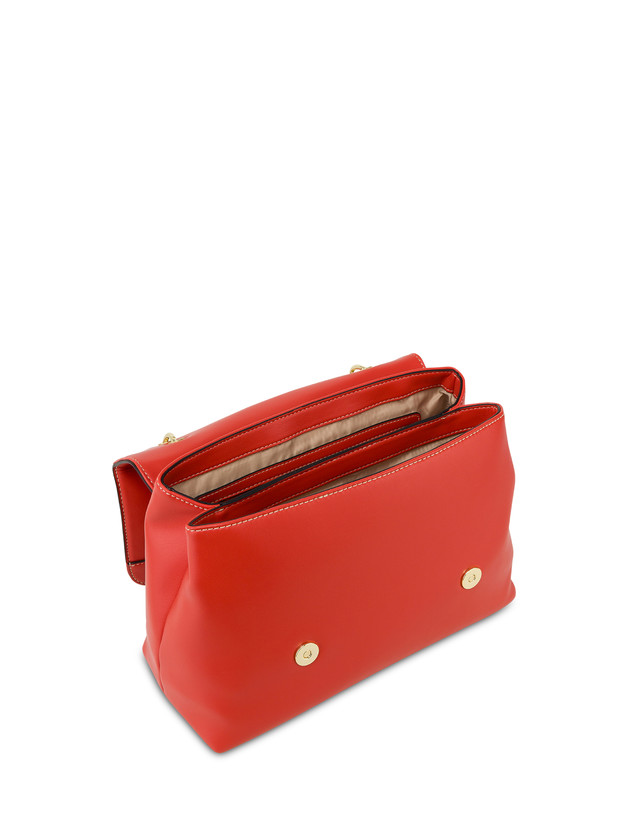 Pollini Borsa Top Handle Con Intreccio Agadir Arancio Presa