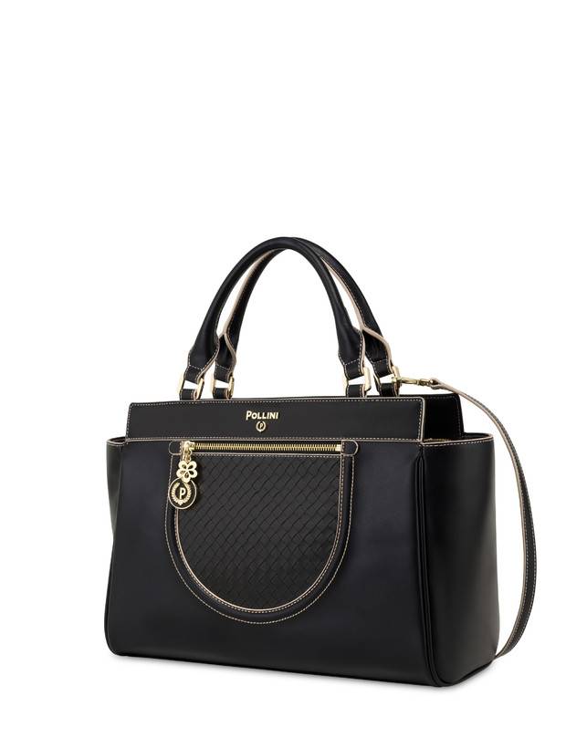 Pollini Borsa Doppio Manico Half Moon Nero/nero Outlet
