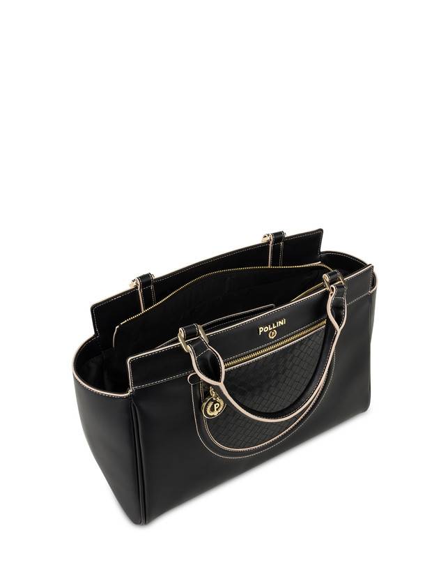 Pollini Borsa Doppio Manico Half Moon Nero/nero Outlet