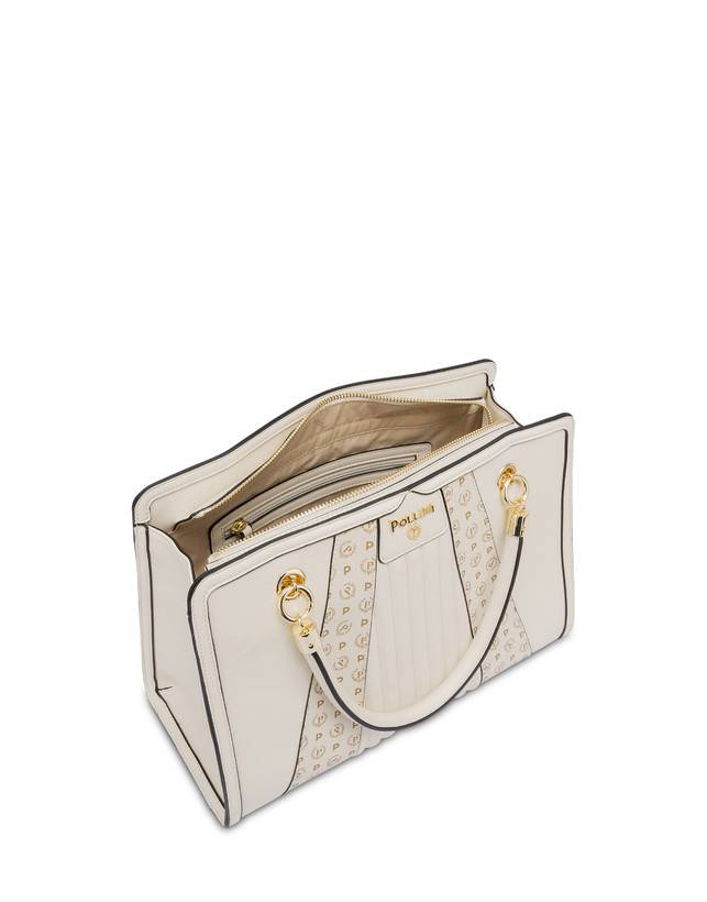 Pollini Borsa Doppio Manico Shell Avorio/avorio Saldi