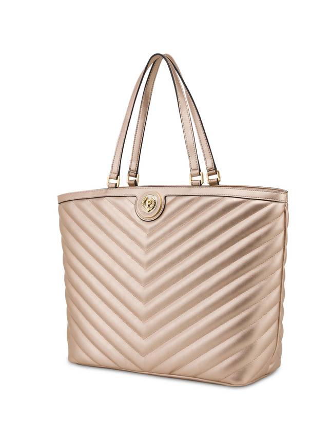 Pollini Tote Bag Matelassé Sunbeam Rose Gold Vendite Flash
