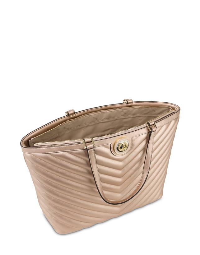 Pollini Tote Bag Matelassé Sunbeam Rose Gold Vendite Flash