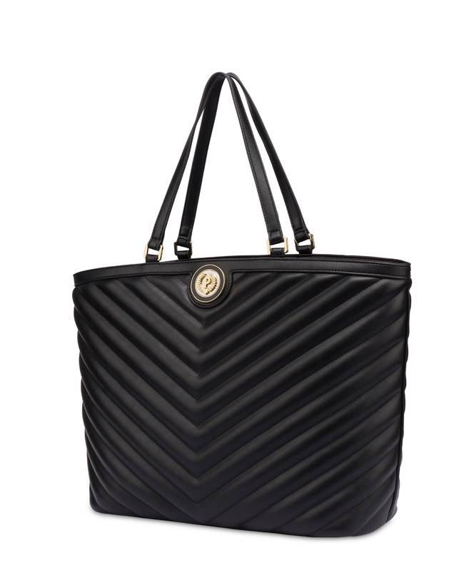 Pollini Tote Bag Matelassé Sunbeam Nero Negozio