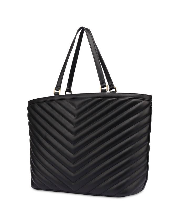 Pollini Tote Bag Matelassé Sunbeam Nero Negozio
