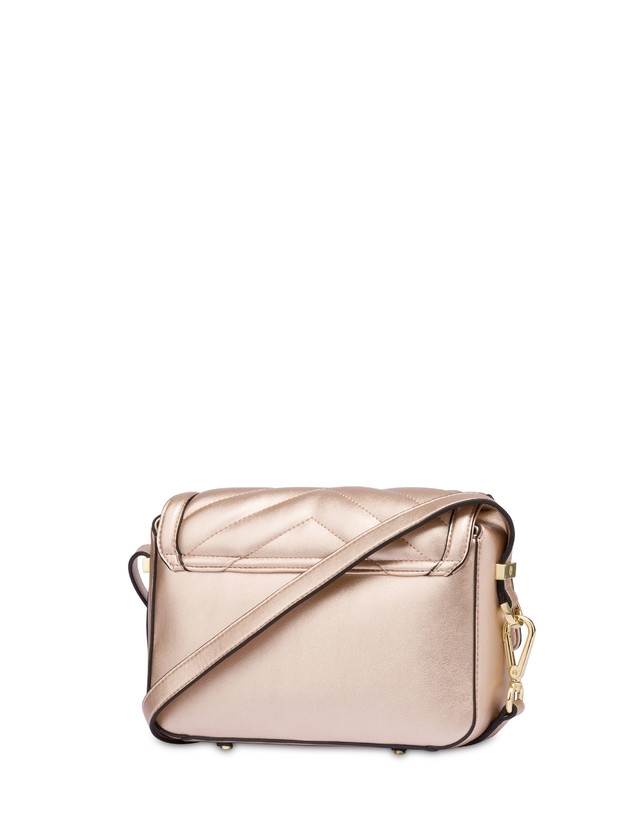Pollini Borsa A Tracolla Matelassé Sunbeam Rose Gold In Linea