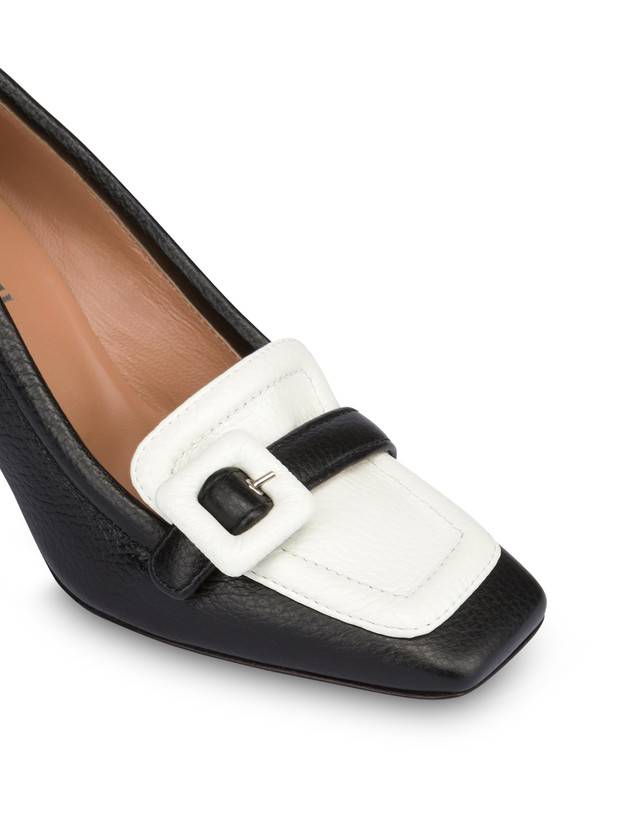 Pollini Décolleté In Vitello Bottalato Ursula Nero/ghiaccio Promozione