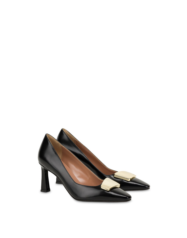 Pollini Décolleté In Vitello Abrasivato Bullion Nero Soddisfazione Garantita